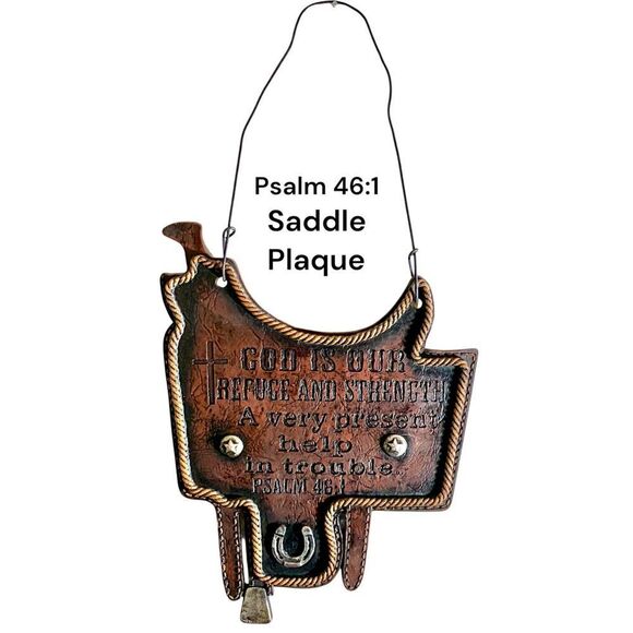 NWOT Montana West Rustic Western Bible Verse Saddle Plaque - Picture 10 of 10